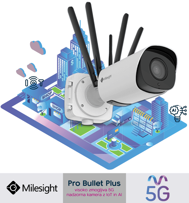 Milesight Pro Bullet Plus - visoko zmogljiva 5G nadzorna kamera