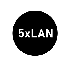 5 x Ethernet LAN vhod