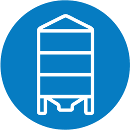 Visoki silosi in kontejnerji