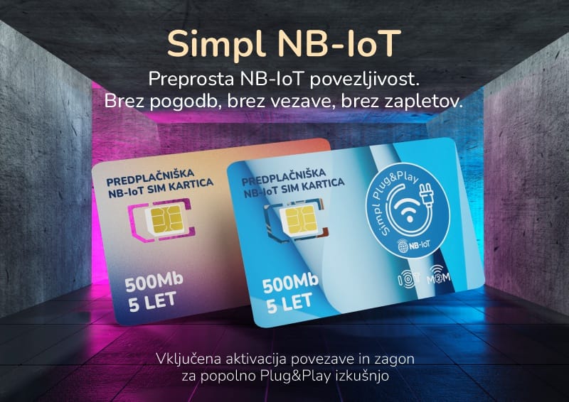 Simpl NB-IoT predplačniška SIM kartica Simpl NB-IoT predplačniška SIM kartica
