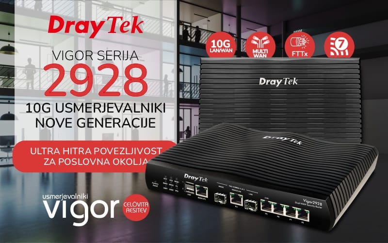 Draytek Vigor 2928 - zmogljiv 10 Giga multiWAN usmerjevalnik