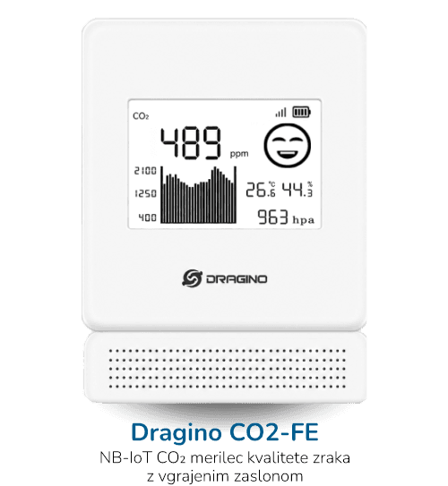 Dragino CO2-FE - NB-IoT CO2 merilec kvalitete zraka